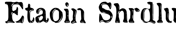 Etaoin Shrdlu font preview